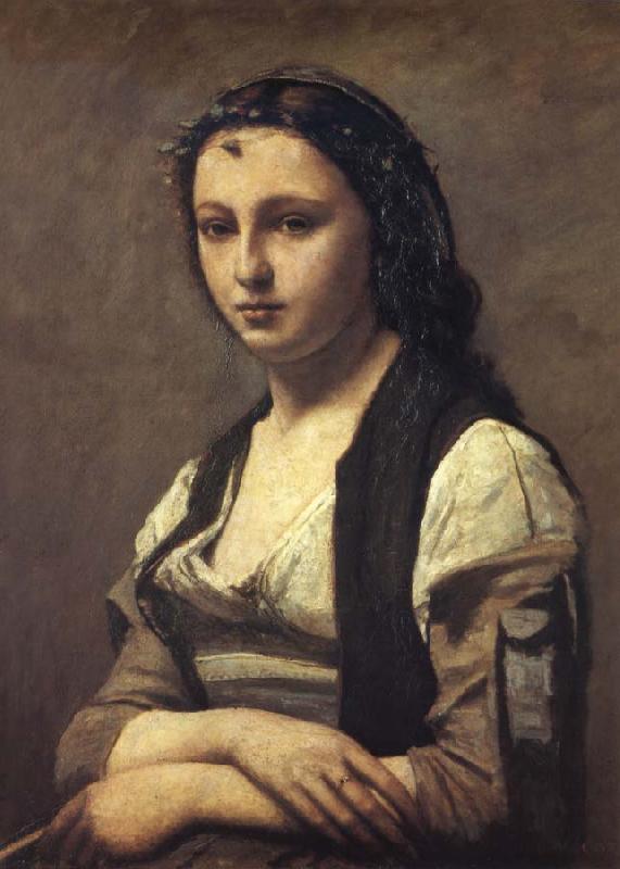 Corot Camille The woman of the pearl Sweden oil painting art